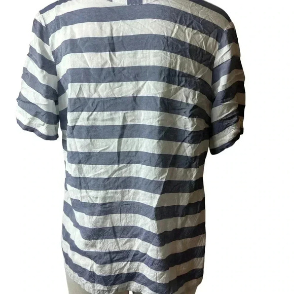 Banana Republic shirt top blouse dress shirt small beach nautical light . P-p 16 - Picture 3 of 5